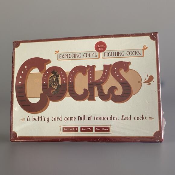 Cocks Adult Card Game for Parties - 2 Games, 1 Box - New! - Picture 1 of 3